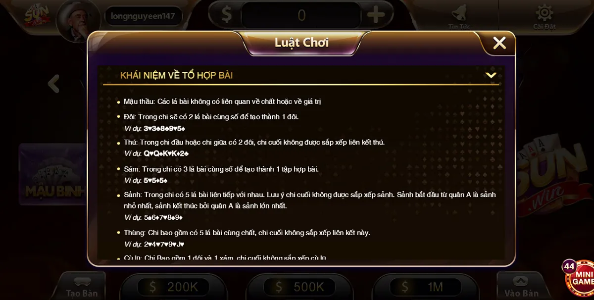 Xếp bài kiểu thùng 3 đôi rất dễ thắng khi chơi bài Mậu binh