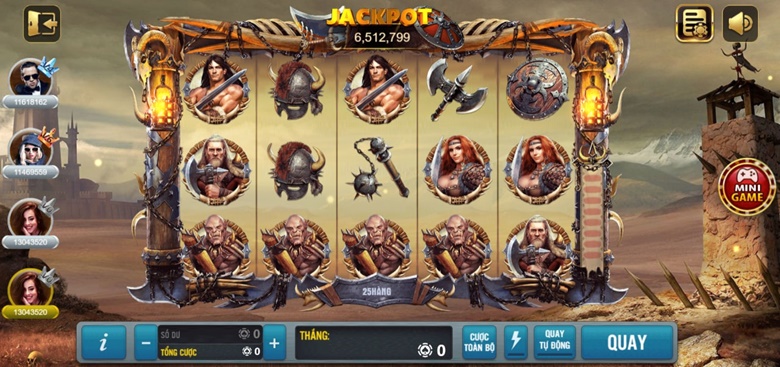 Saowin khám phá quay hũ Barbarian Nudge Slot 
